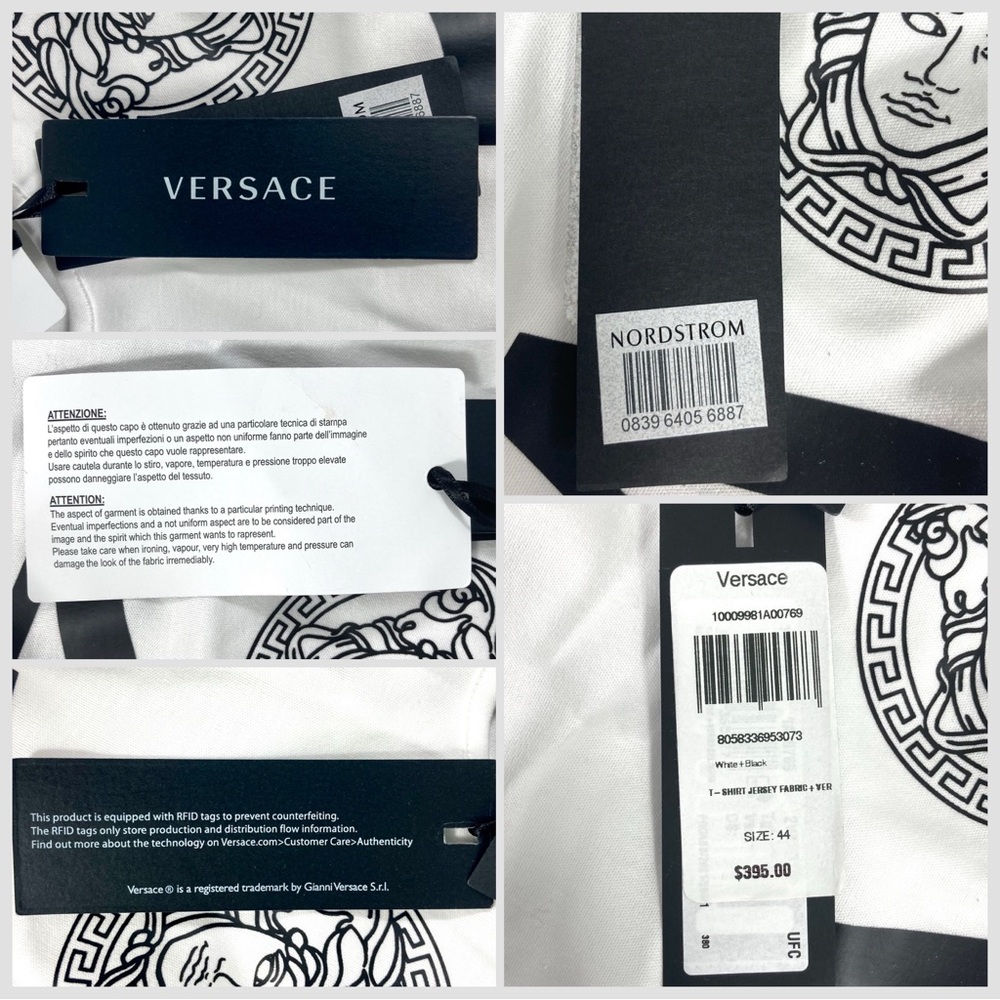 Versace Logo Cotton Women Graphic Tank White Size 44 IT 8 US NEW Designer Summer - Picture 11 of 12